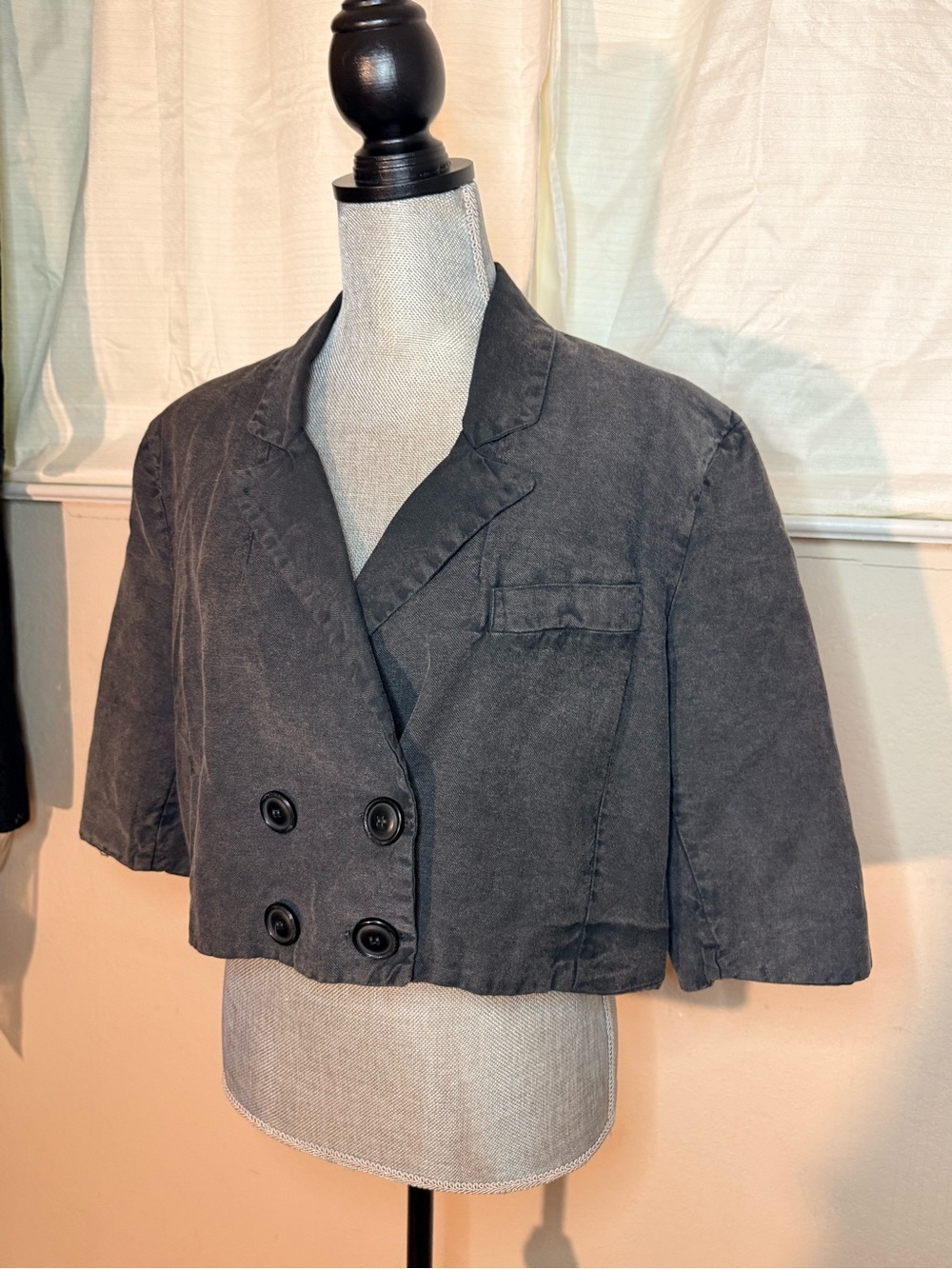 Amici by Baci Cropped Double-Breasted Jacket